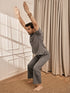 Men Mud Brown Cotton Flex Yoga Kurta